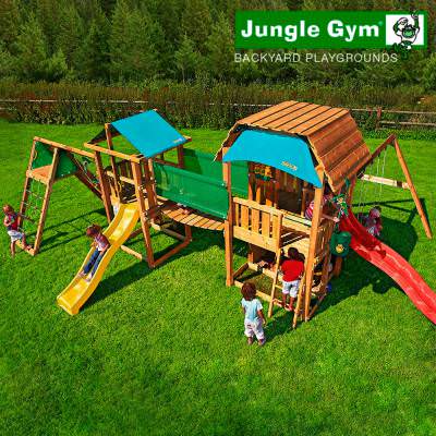 Детский городок Jungle Grand Barn Огромный игровой комплекс для вашего ребенка и его друзей, который не оставит времени на скуку.
Размеры с горкой (ДхШхВ): 940 х740 х 320 см.
Допустимое количество детей - 30.
