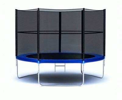 Батут Moove&amp;Fun 12 фт. с защитной сеткой и лестницей MFT-12FT-4 Батут Moove&amp;Fun диаметром 12 футов (366 см).
Возраст: 6+.
Максимальная нагрузка: 150 кг.
Диаметр батута: 366 см.
Высота: 263 см.
Производство: Китай:
Гарантия: 6 месяцев.
