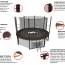 Батут Unix Line 8 ft inside (2,44 м) Black&Brown с сеткой и лестницей - Батут Unix Line 8 ft inside (2,44 м) Black&Brown с сеткой и лестницей