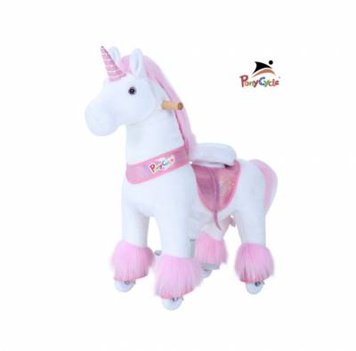 Лошадка Поницикл (Ponycycle) Единорог 4042 (Ux402) Необыкновенные, забавные механические игровые лошадки &laquo;Поницикл&raquo; доставят Вашему ребенку много радости и удовольствия, так как лошадка "Поницикл" движется как настоящая лошадка Пони.
Механическая лошадка рассчитана на детей от 2-х до 5 лет.
Высота модели 72 см, рассчитана на детей весом до 25 кг.
Расстояние от седла до педалей: 35 см.
Вес: 8 кг.
